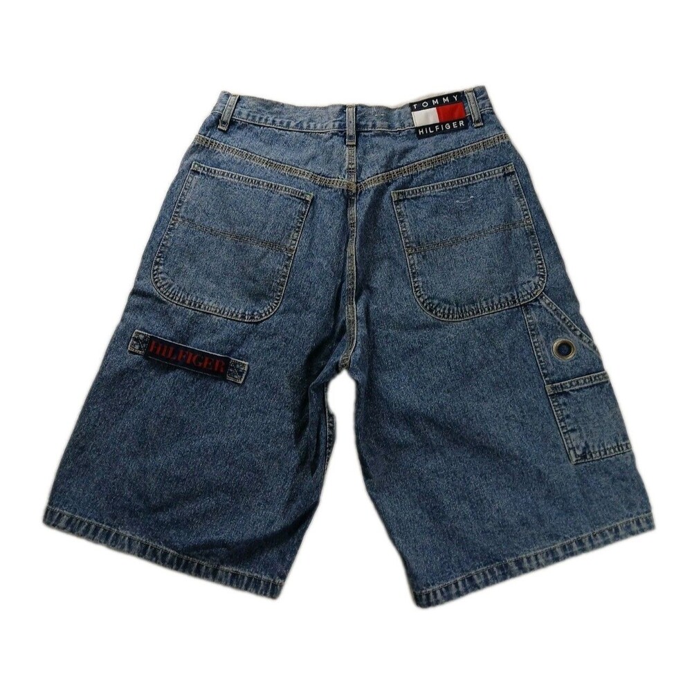 Vintage 90s‎ Tommy Hilfiger Jeans Shorts Men's Size 34 Baggy Cargo Jorts Y2K - Picture 2 of 7